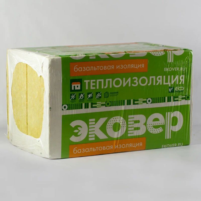 Утеплитель Эковер Стандарт 50 кг/м³ 38λ (1000x600x50мм) 12 шт/уп